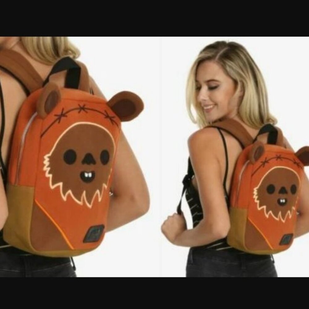 Loungefly Disney Star Wars Wicket Cosplay Fleece Ewok Mini Backpack Rare